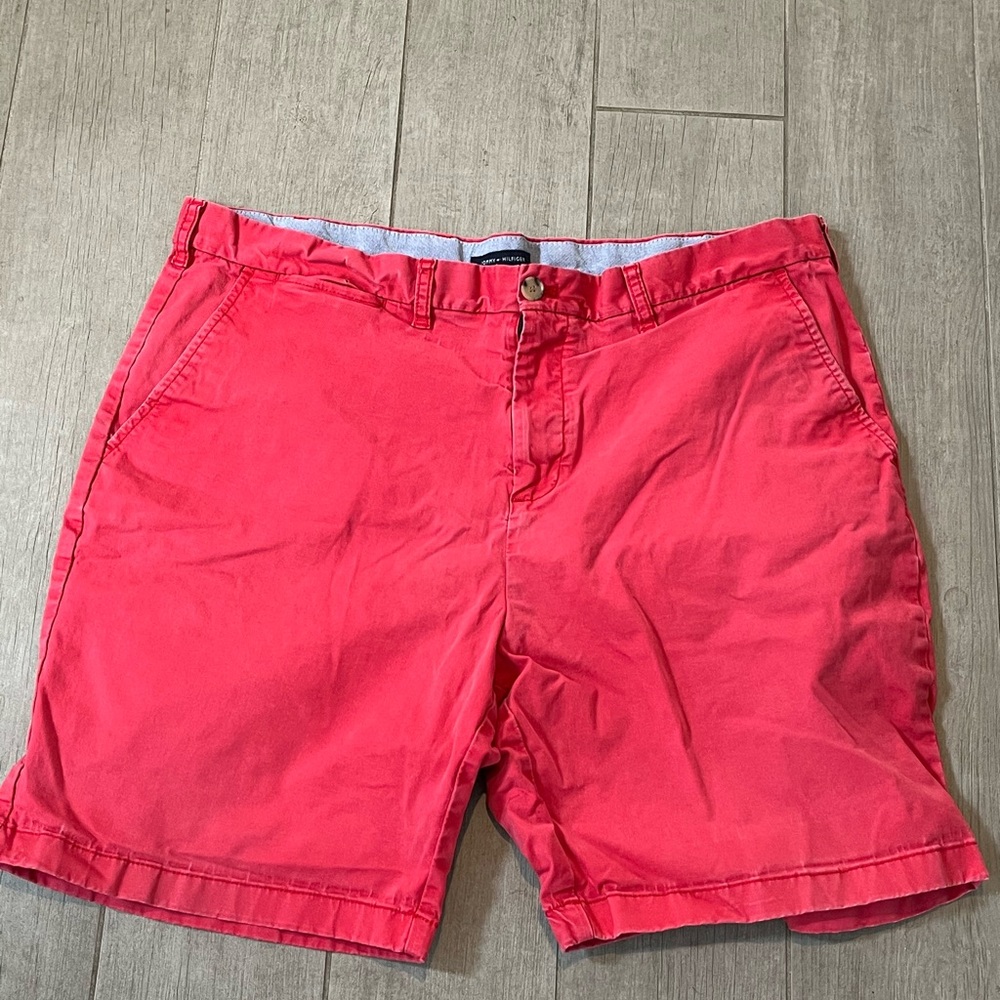 Men’s Tommy Hilfiger red chino 7” shorts.  Size 40.
